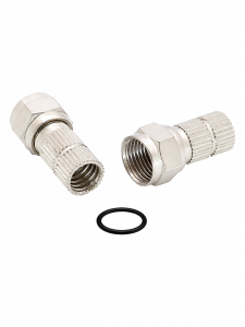 Орбита OT-AVT13 штекер F (F-разъем RG-6 резин.кольцо) (УПАКОВКА 100шт)